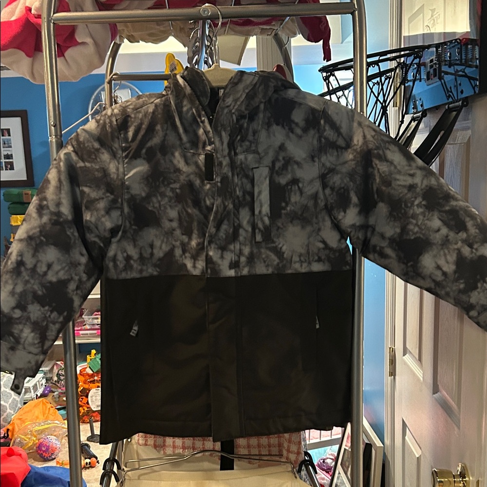 The Children's Place Black and Gray Puffer Jacket